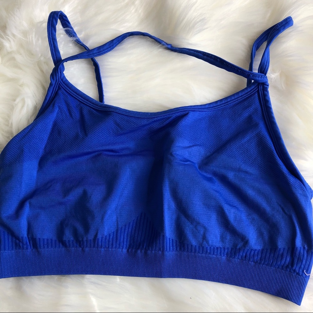 Royal Blue Fabletics Strap across Back Sports Bra